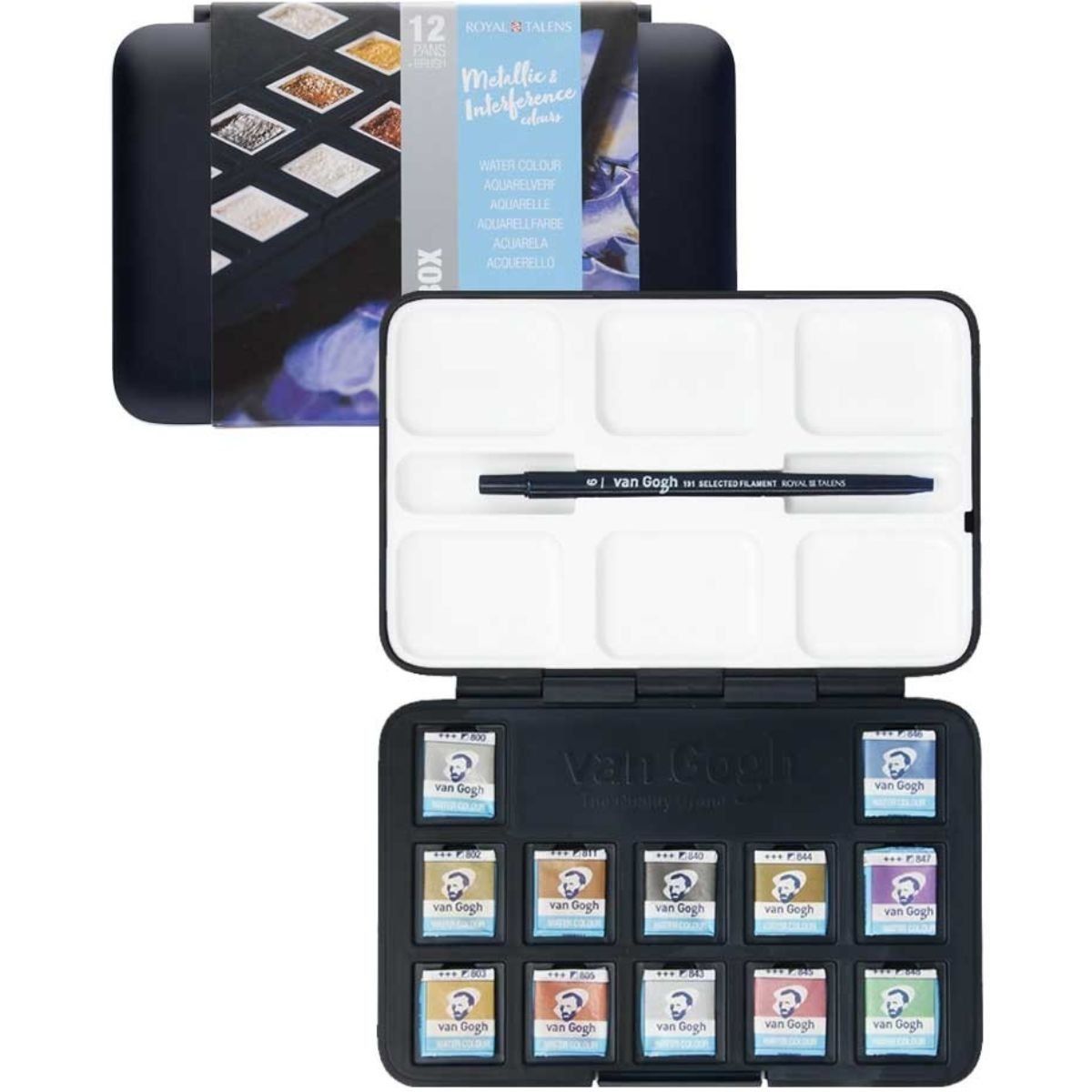 VAN GOGH - Acuarela en Pastillas Van Gogh Set 12 Metálicos