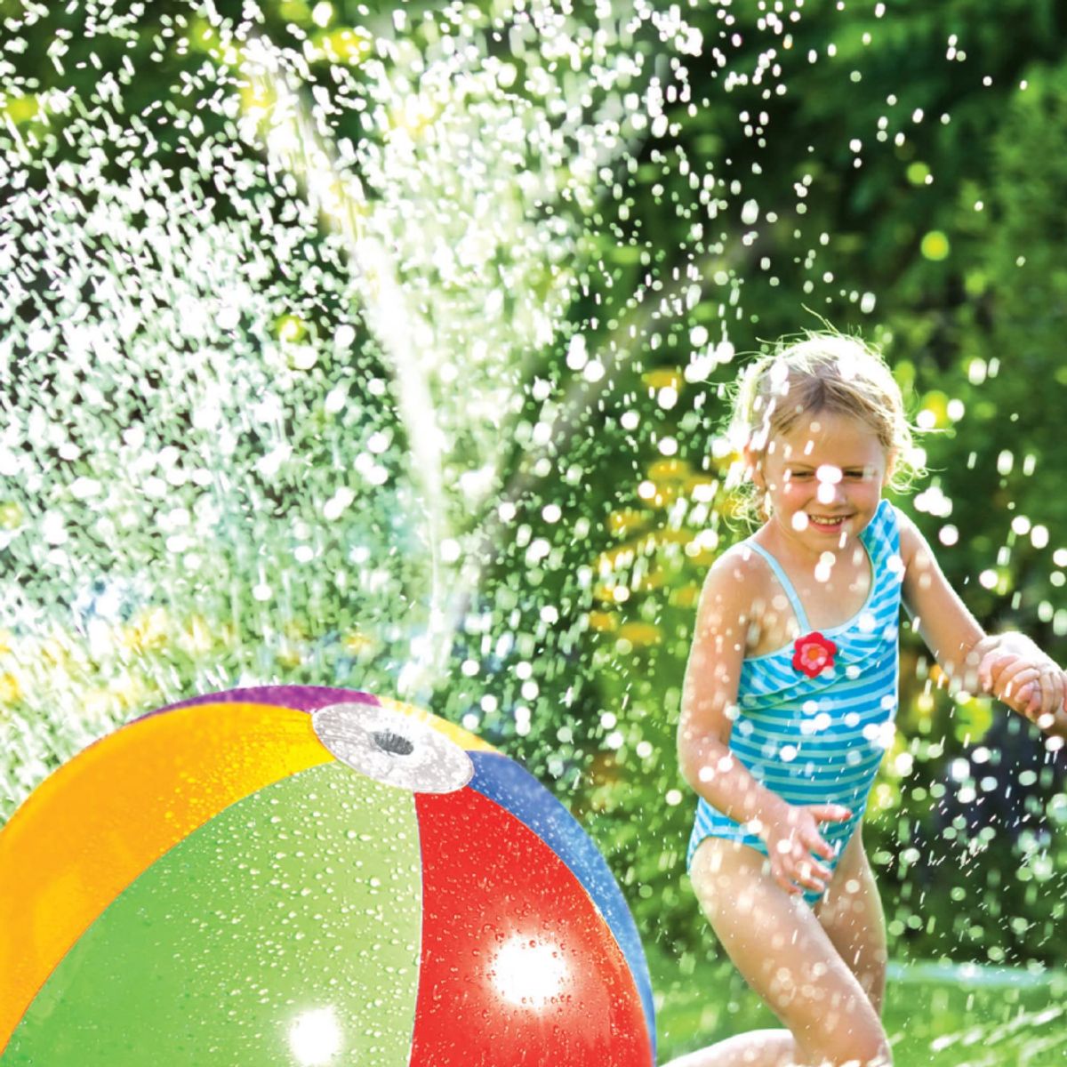 TIOZONEY - Pelota Inflable con Rociador de Agua