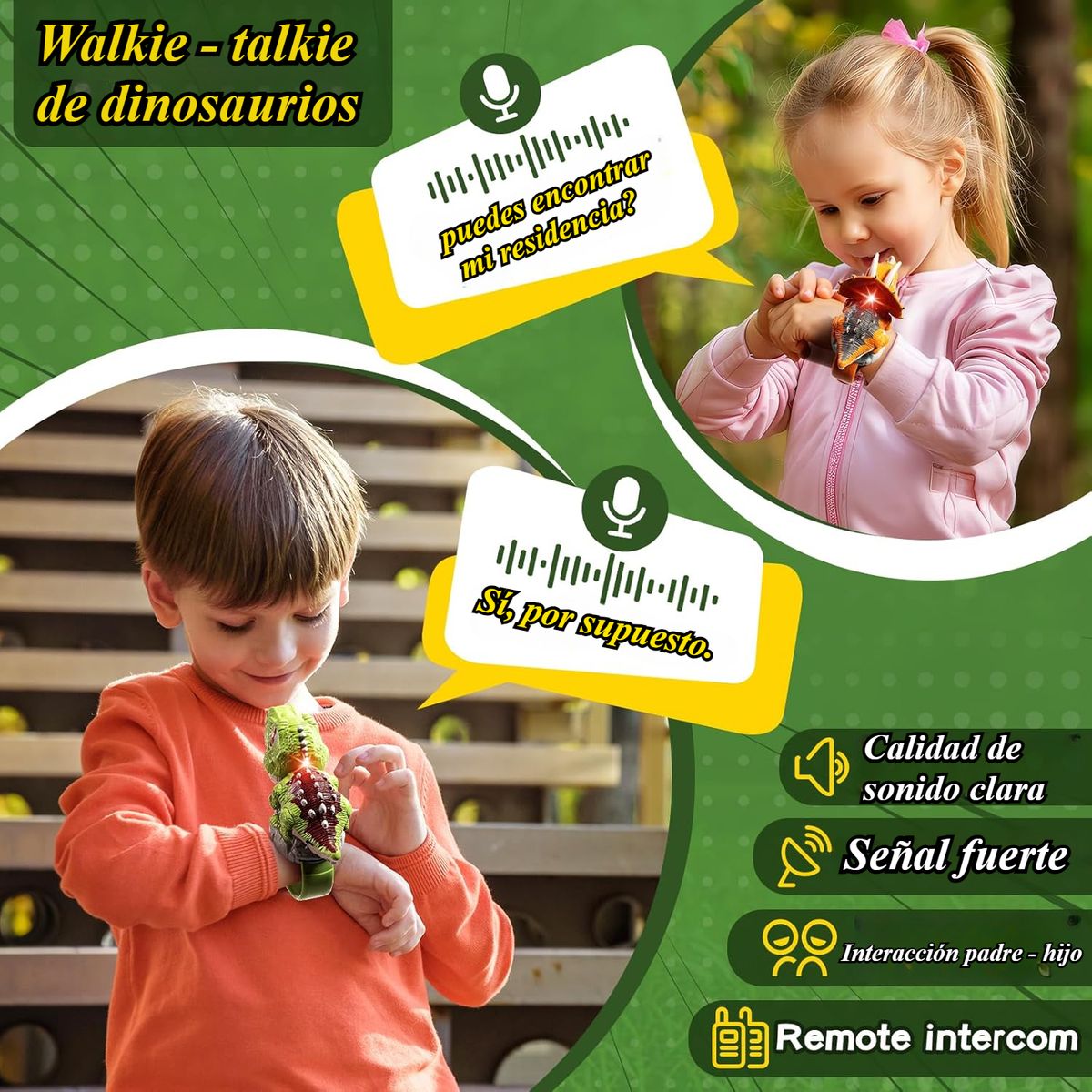 TIOZONEY - Walkie - talkie de dinosaurios
