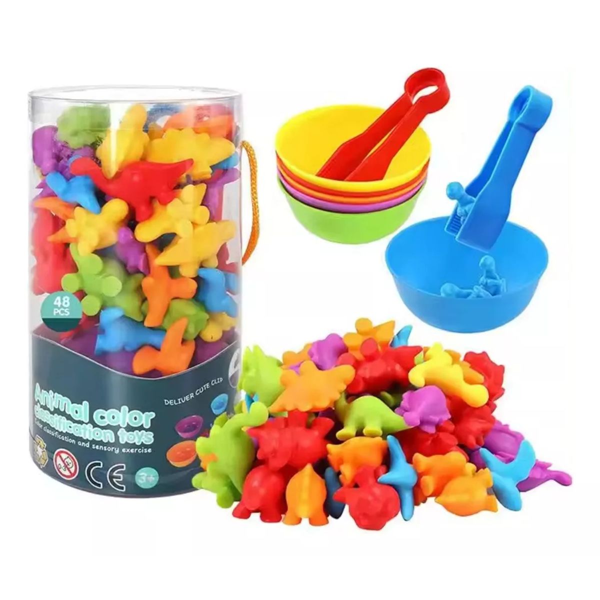 GENERICO - Juguete Clasificación Colores Y Animalitos Montessori 36pcs