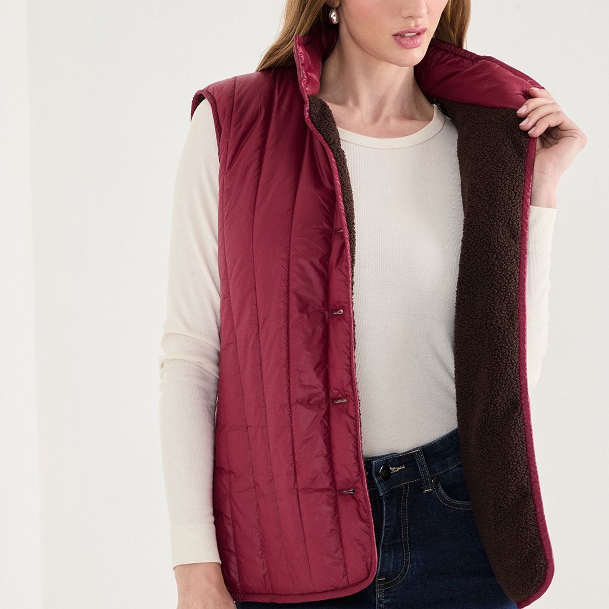 ASH - Parka Corta Burdeo Mujer Ash