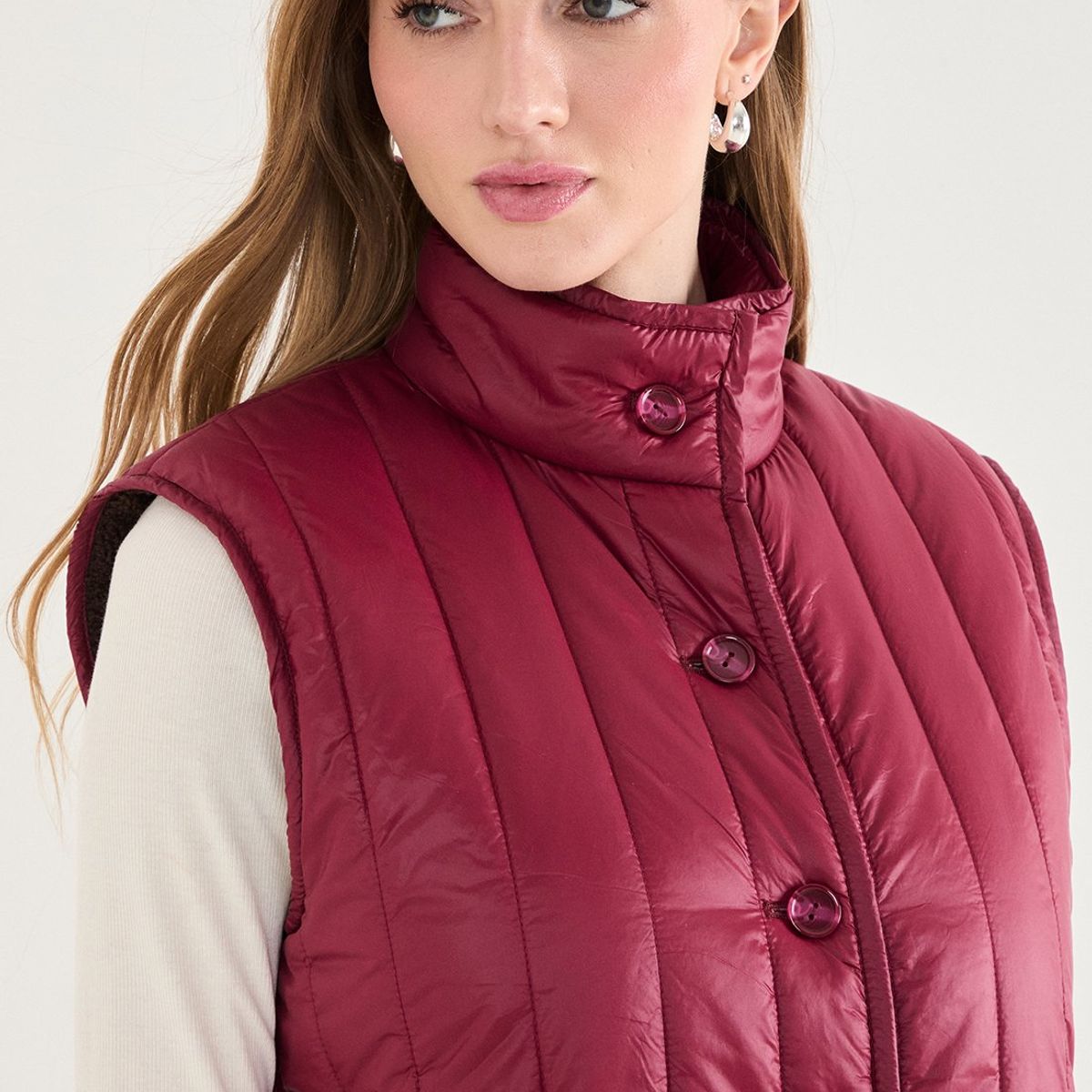 ASH - Parka Corta Burdeo Mujer Ash