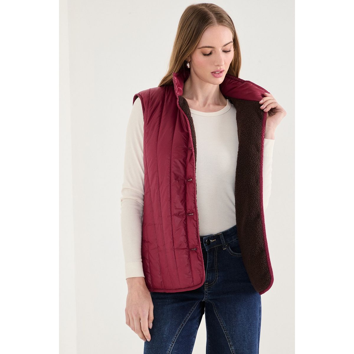 ASH - Parka Corta Burdeo Mujer Ash