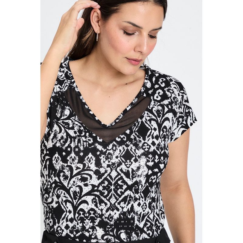 ASH - Polera Manga Corta Negro Mujer Ash