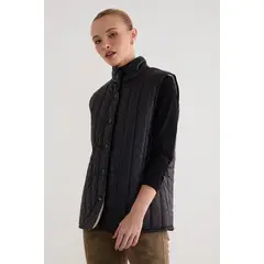 ASH - Parka Sin Mangas Negra Mujer