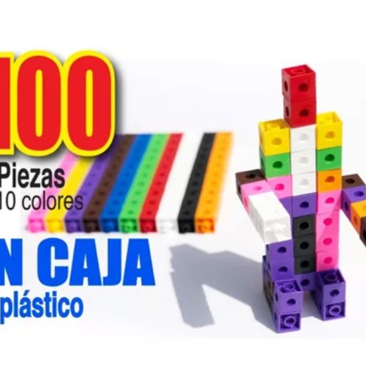 TIOZONEY - Cubo Bloques 100pcs Bolsa