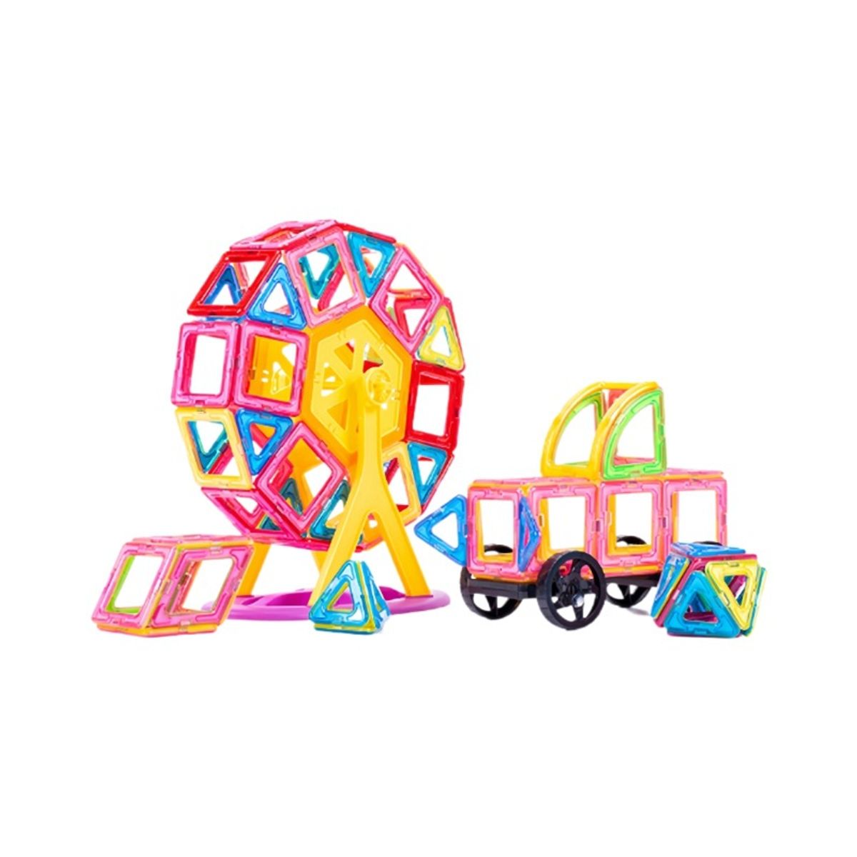 TIOZONEY - Juego De Bloques De Construcción Magnéticos 3d 60 Piezas