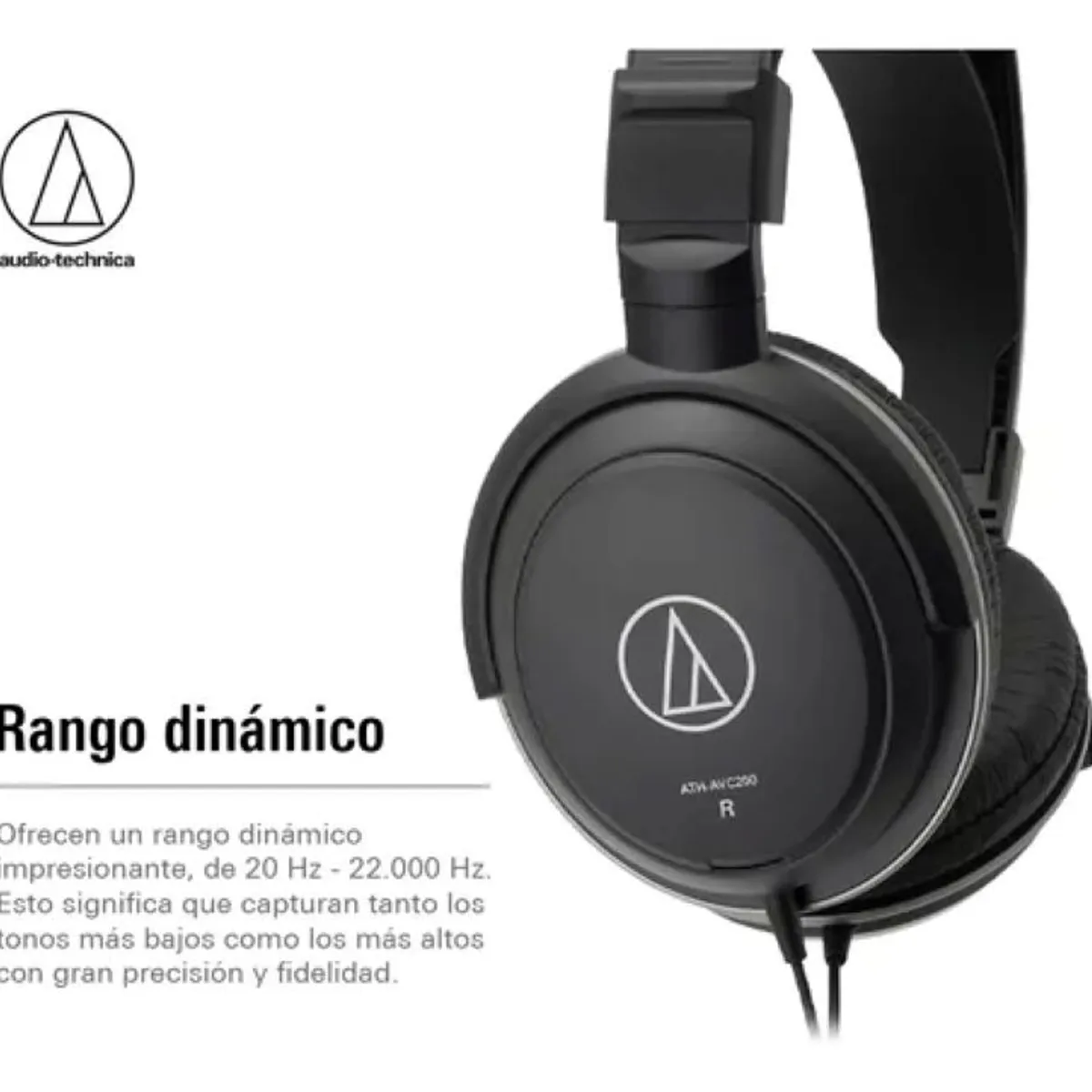 AUDIO-TECHNICA - Audífonos Over-Ear Audio-technica Sonicpro ATH-AVC200 Negro