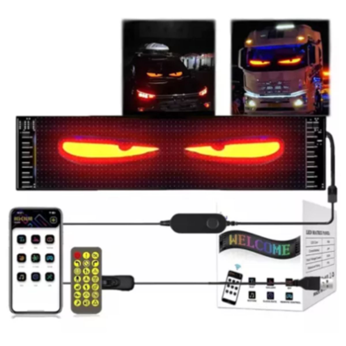GENERICO - Letrero Led Flexible Programable Usb Letrero Lumino 16 X 64