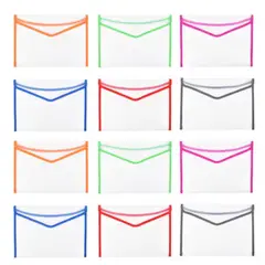 GENERICO - Set de 12 Carpetas de Plástico A5 Portadocumento