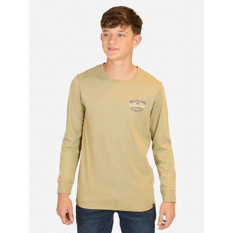 MAUI AND SONS - Polera ML Shoreline Drift Café Infantil Maui And Sons - Café