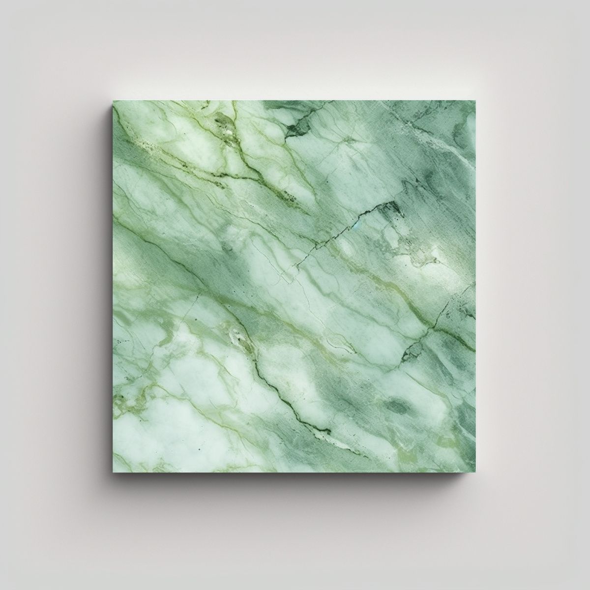 GENERICO - Cuadro Decorativo Textura Mármol Verde Para 80x80 Cm