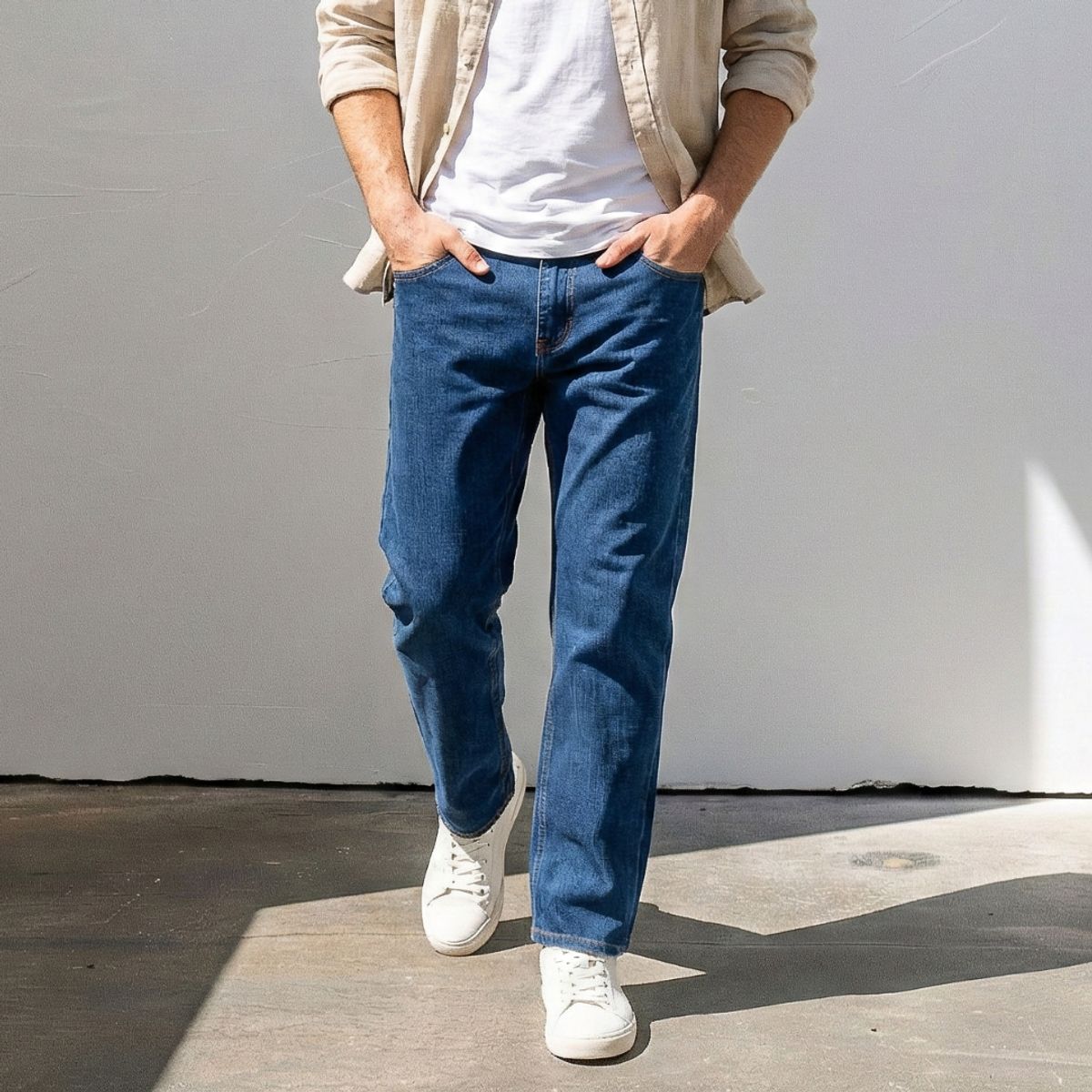 T-WORLD - Jeans Hombre Denim Corte Recto Stretch Free Action Line