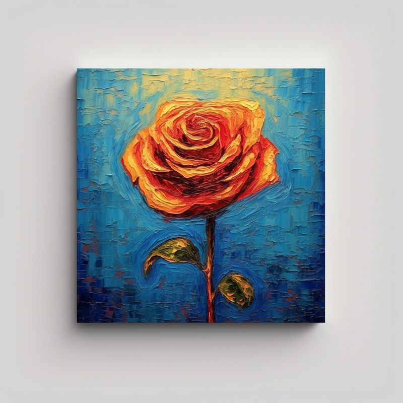 GENERICO - Pintura Decorativa Minimalista Rosa Estilo Van 90x90 Cm