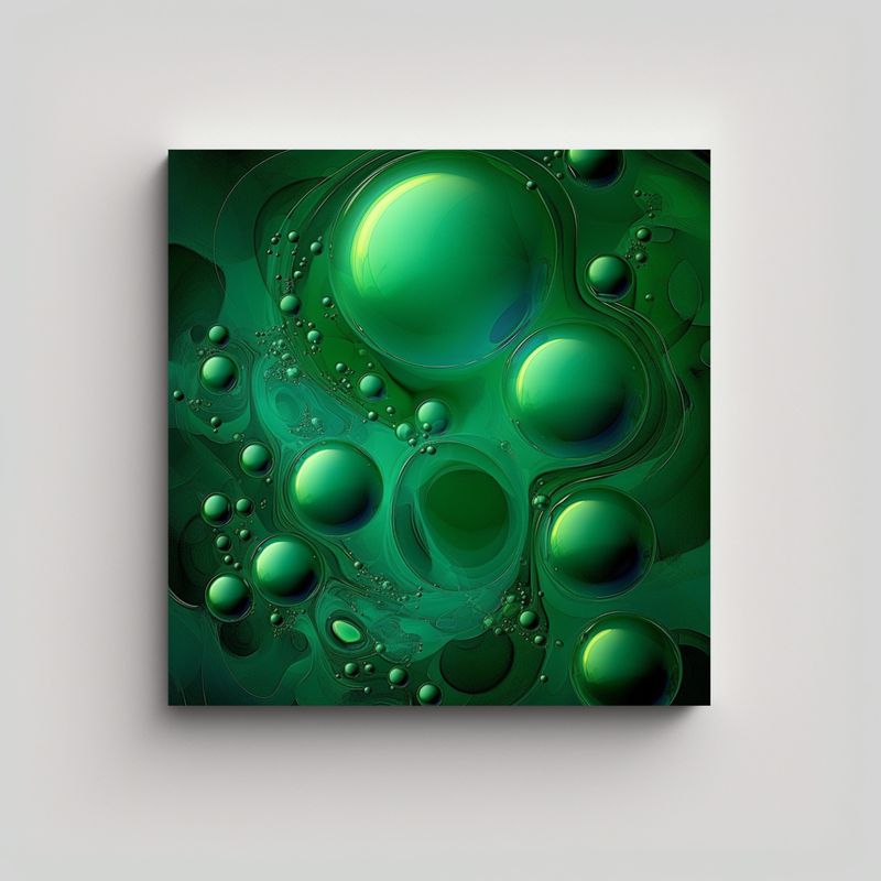 GENERICO - Diseño Abstracto De Círculos Y Burbujas Estilo 60x60 Cm