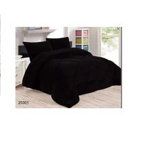 Cobertor Cubrecamas 2 Plazas Chiporro Liso Negro