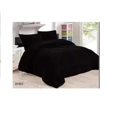 GENERICO - Cobertor Cubrecamas 2 Plazas Chiporro Liso Negro