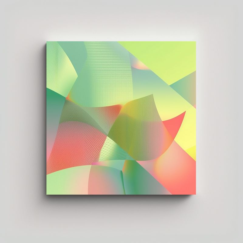 GENERICO - Cuadro Abstracto Con Formas Irregulares Para 70x70 Cm