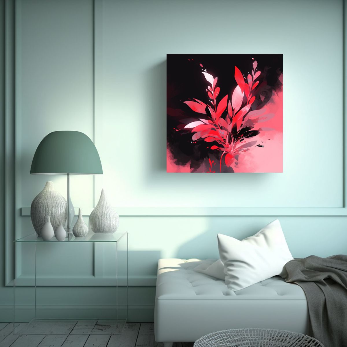 GENERICO - Pintura Decorativa Estilo Neonoir En Bastidor, 70x70 Cm