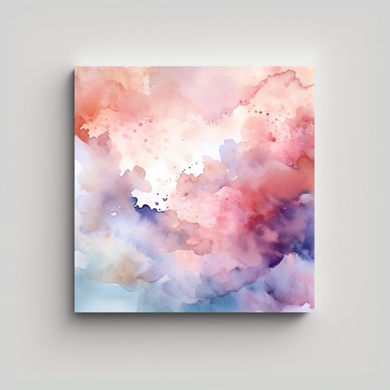GENERICO - Pintura De Lienzo Con Efecto De Fondo Acuarela 60x60 Cm