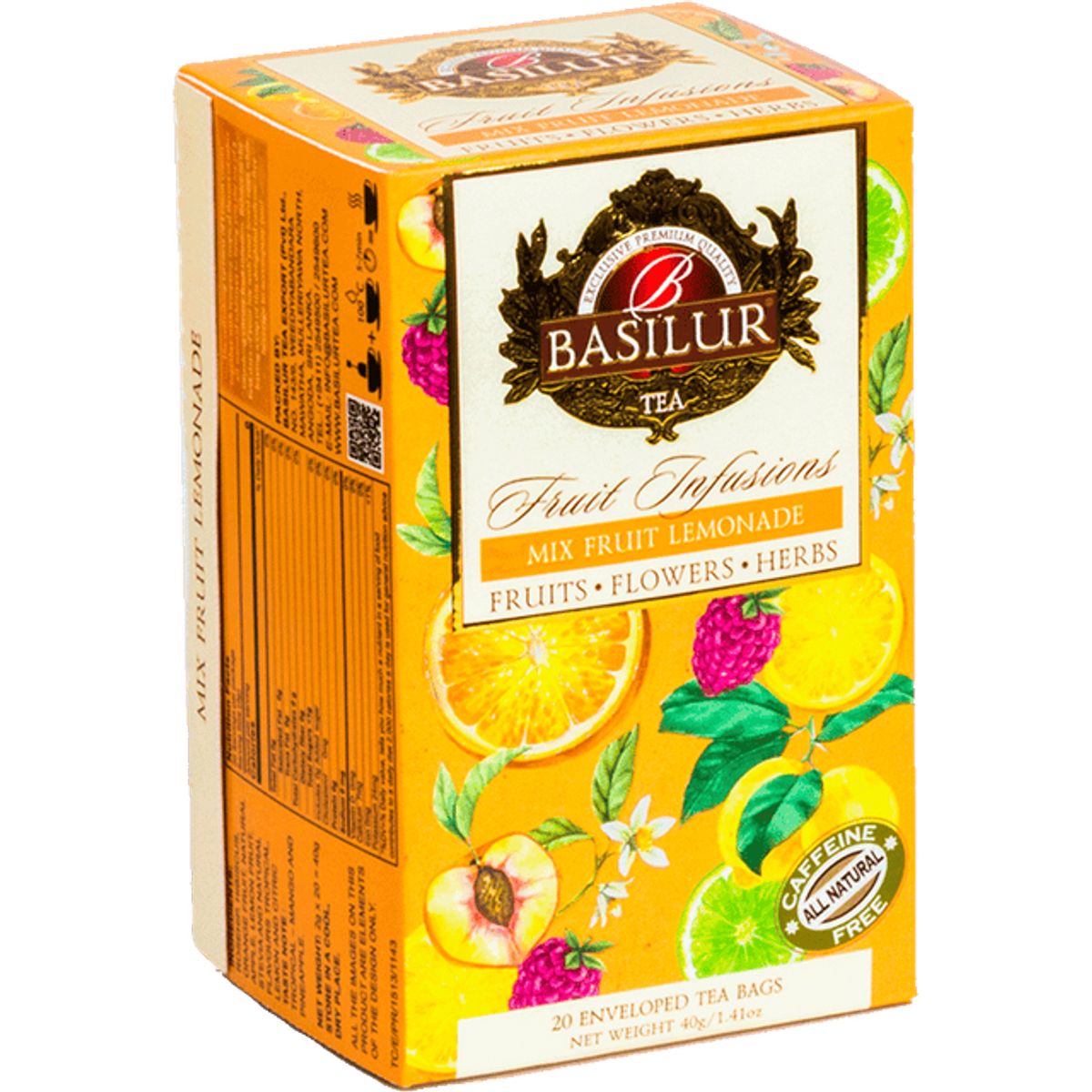 BASILUR - Infusiones de Fruta  Limonada con hierbas y manzana