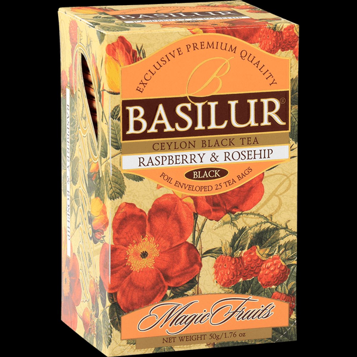 BASILUR - Té negro Ceylon Frambuesas & Rosa Mosqueta