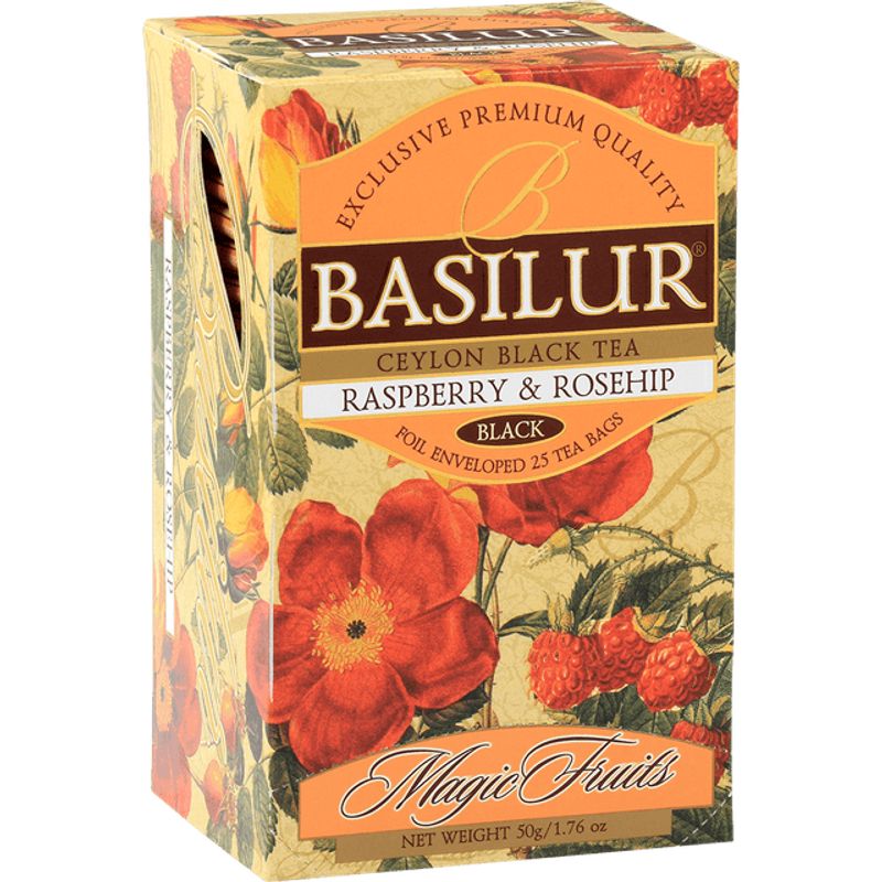 BASILUR - Té negro Ceylon Frambuesas & Rosa Mosqueta