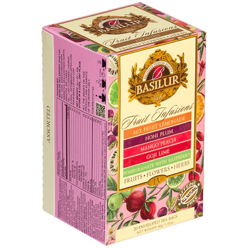 BASILUR - Infusiones de Fruta - Surtido Vol 4 - 20 Bolsitas - Basilur
