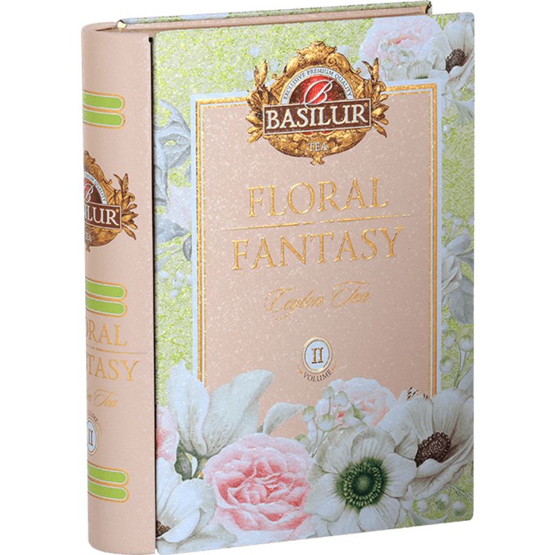 BASILUR - Té Ceylon Lata regalo Floral Fantasy vol 2 Te verde con Amaranto Lima