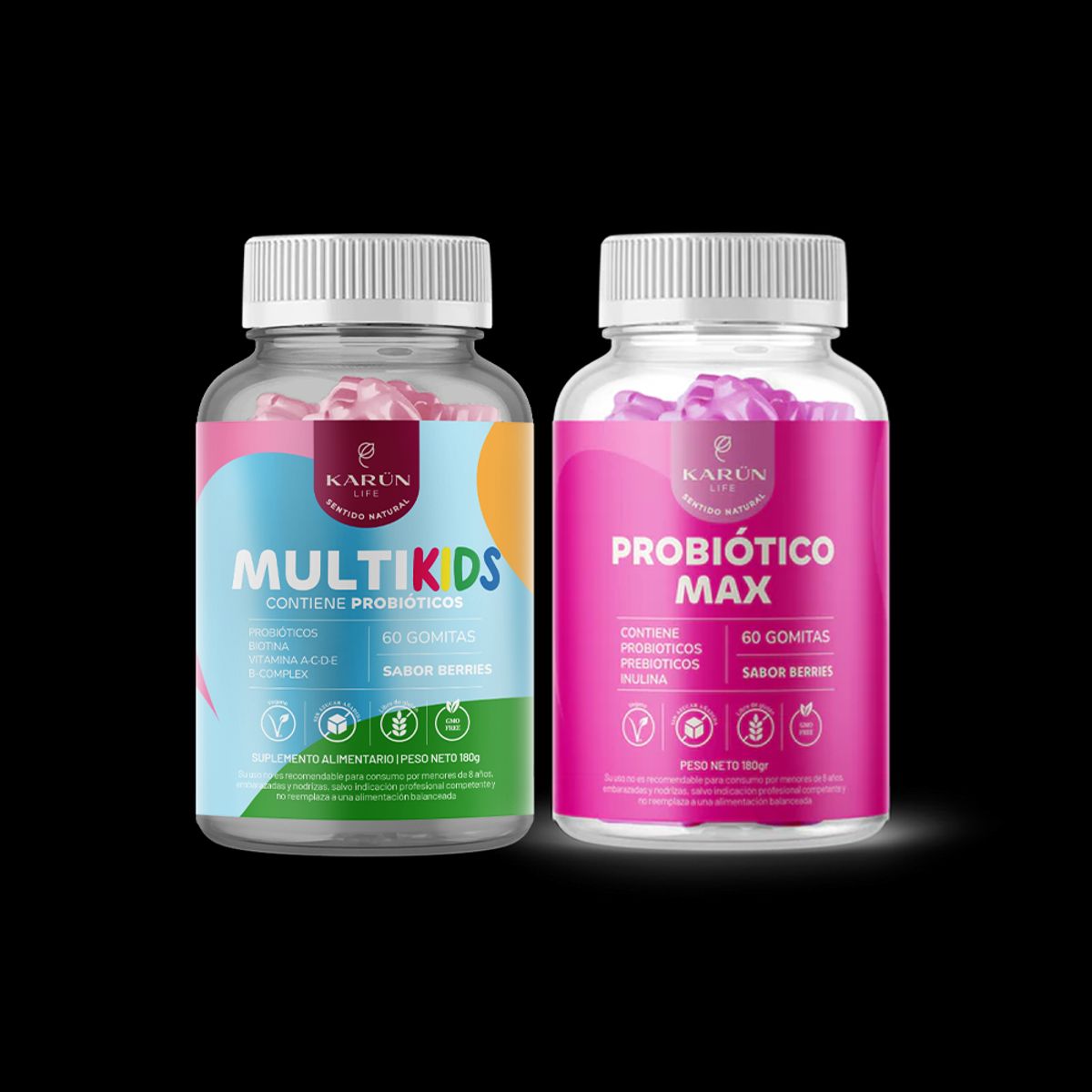 KARUNLIFE - Pack Gomitas MultiKids y Probiotico Max Karun Life