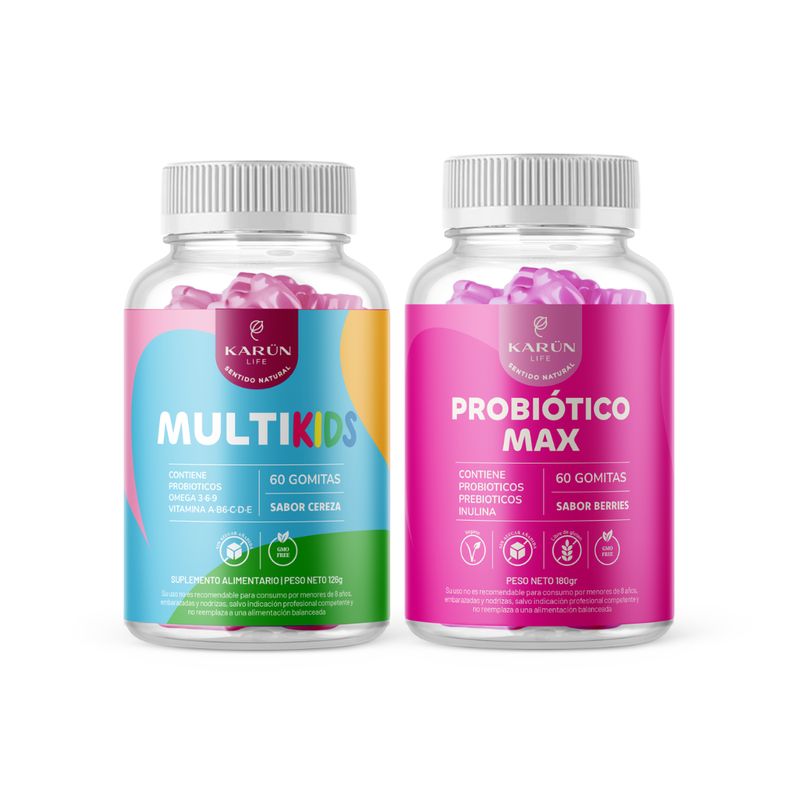 KARUNLIFE - Pack Gomitas MultiKids y Probiotico Max Karun Life