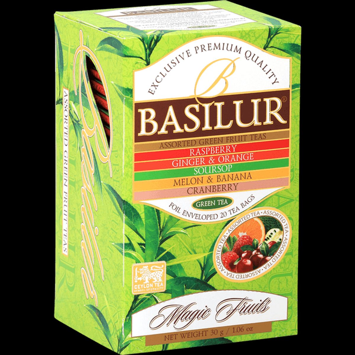 BASILUR - Té Verde Frutal Surtido   Magic Fruit Assorted Green  Basilur
