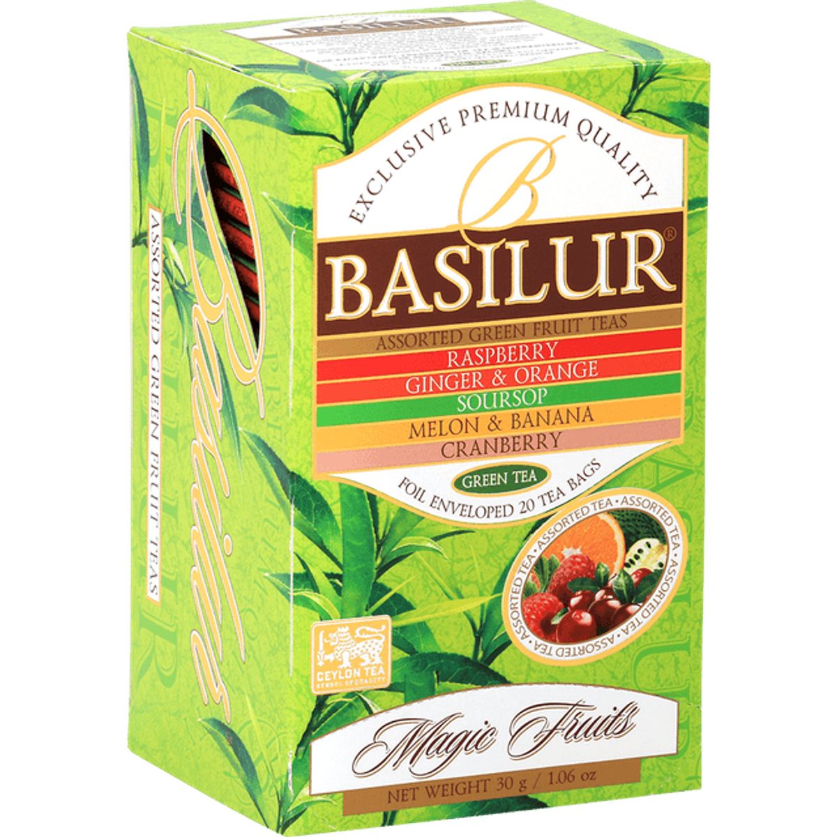 BASILUR - Té Verde Frutal Surtido   Magic Fruit Assorted Green  Basilur