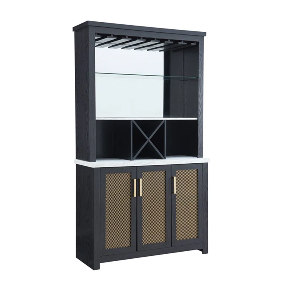 MSA MUEBLES SANTA ANA - Vitrina Cava Metal Black