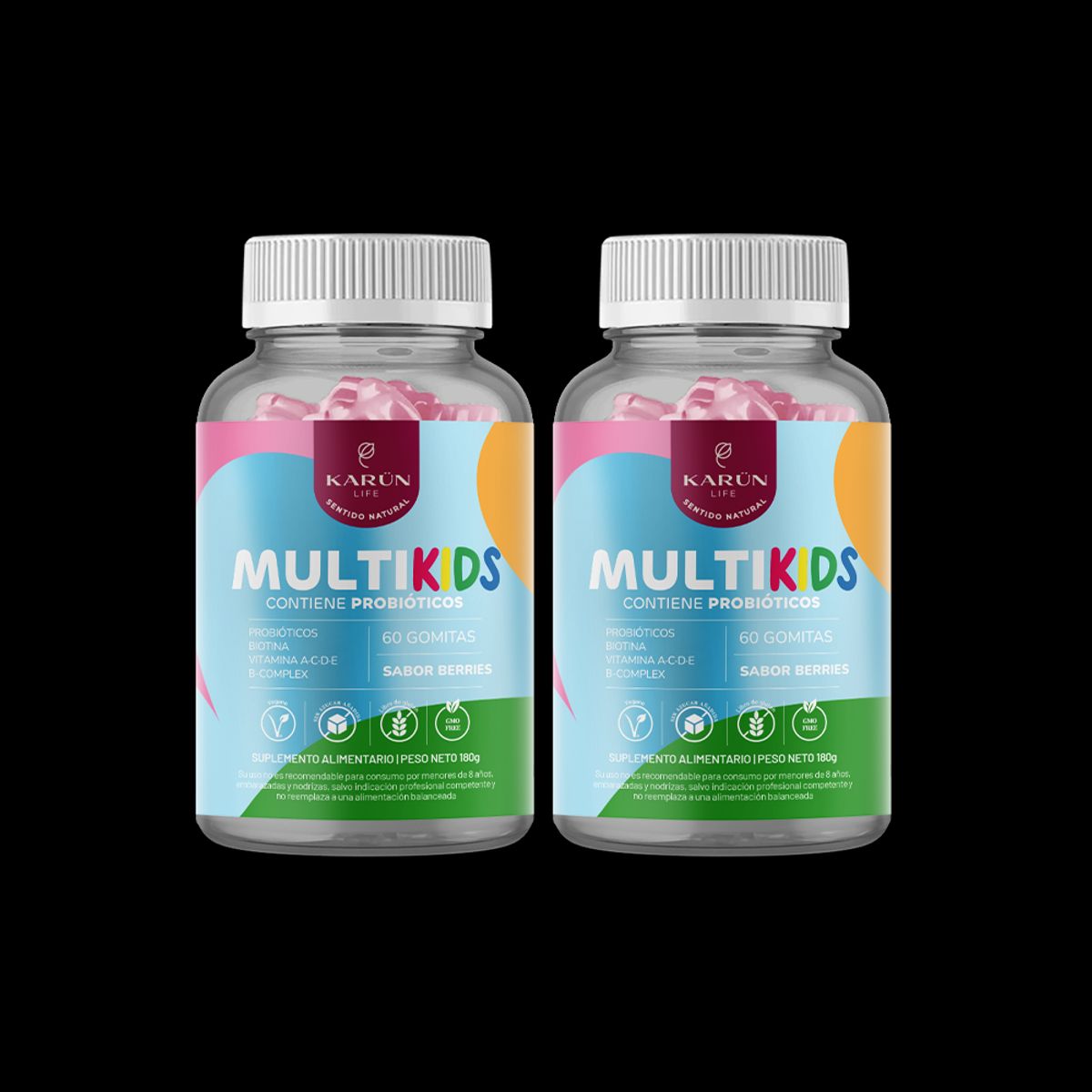 KARUNLIFE - Pack x2 Gomitas MultiKids 120 Un Karun Life