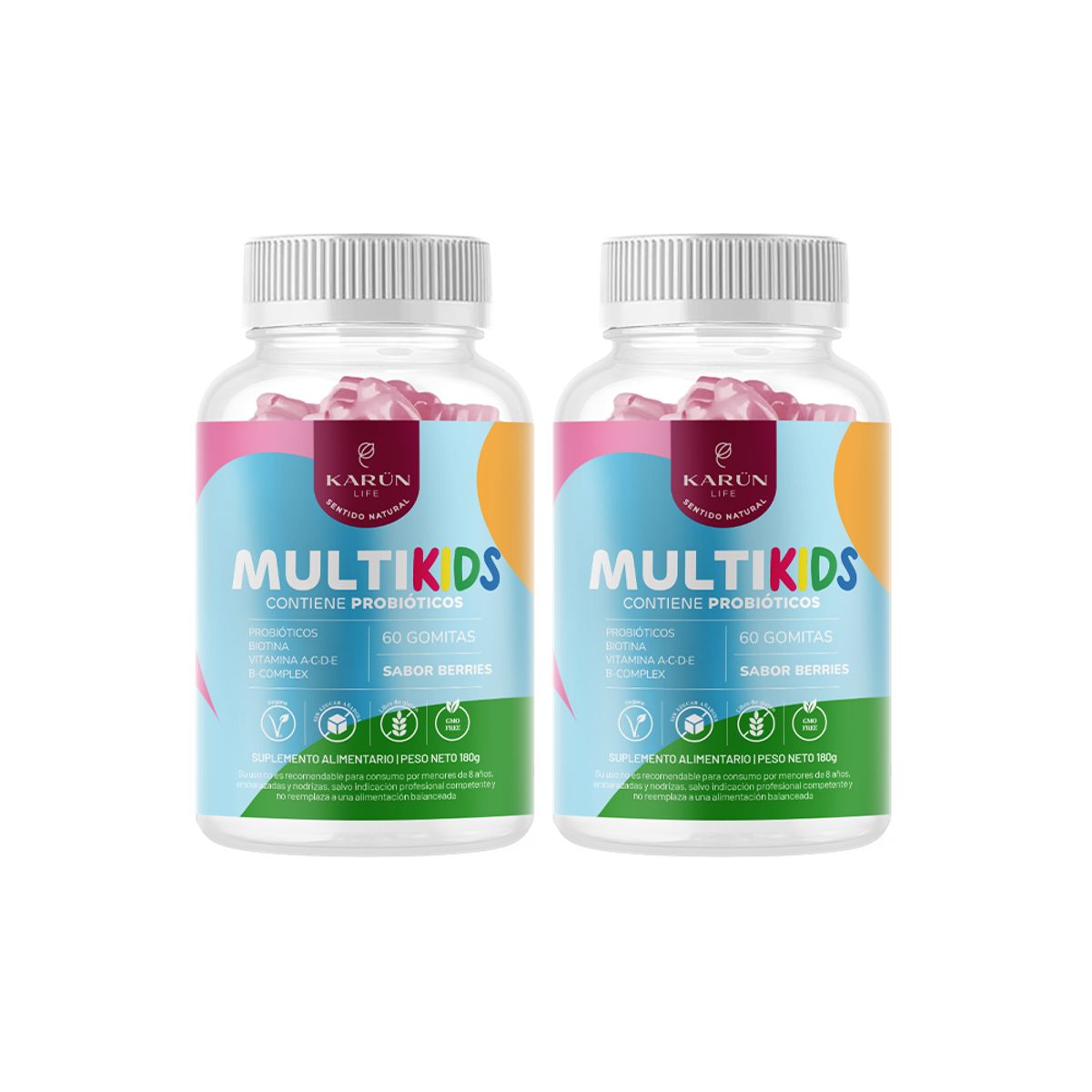 KARUNLIFE - Pack x2 Gomitas MultiKids 120 Un Karun Life