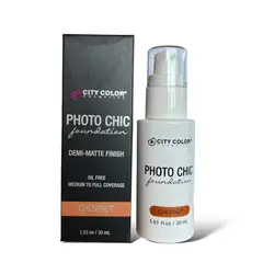 CITY COLOR - Base Liquida Media a Full cobertura - Chestnut