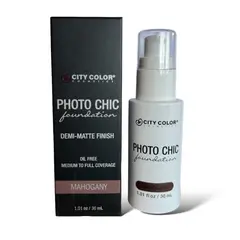 CITY COLOR - Base Liquida Media a Full cobertura - Mahogany