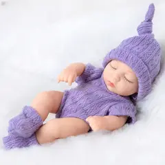 TIOZONEY - Muñeca bebe reborn vinilo de silicona juguetes para 30cm