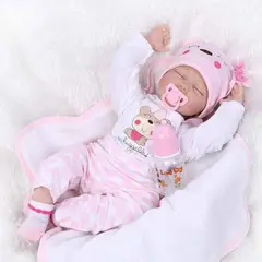 TIOZONEY - Muñeca bebe reborn vinilo de silicona juguetes para 40cm
