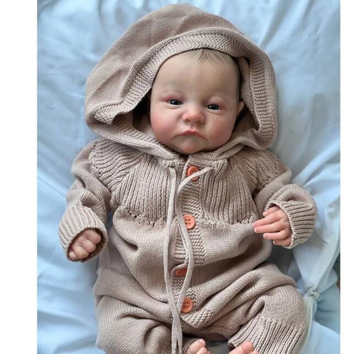 TIOZONEY - Muñeca bebe reborn vinilo de silicona juguetes para 49cm