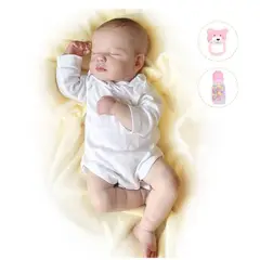 TIOZONEY - Muñeca bebe reborn vinilo de silicona juguetes para 49cm
