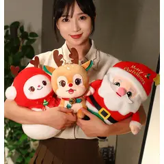 TIOZONEY - Muñeca de alce navideño infantil - 18cm