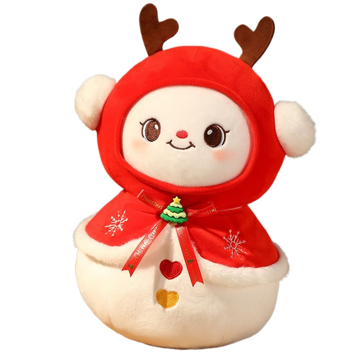 TIOZONEY - Muñeco de nieve navideño infantil - 18cm