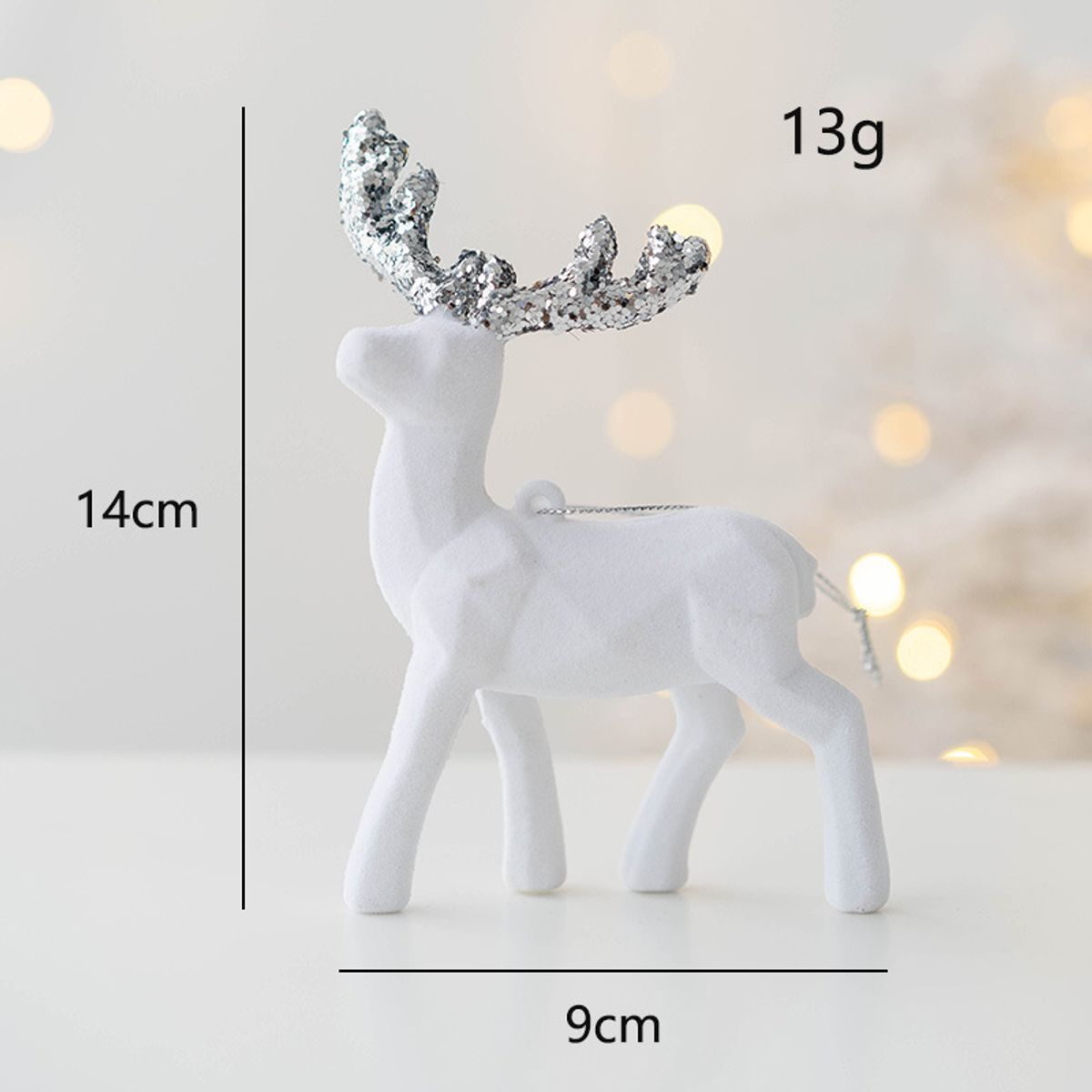 TIOZONEY - Decoración de colgantes de árboles de Navidad - Blanco