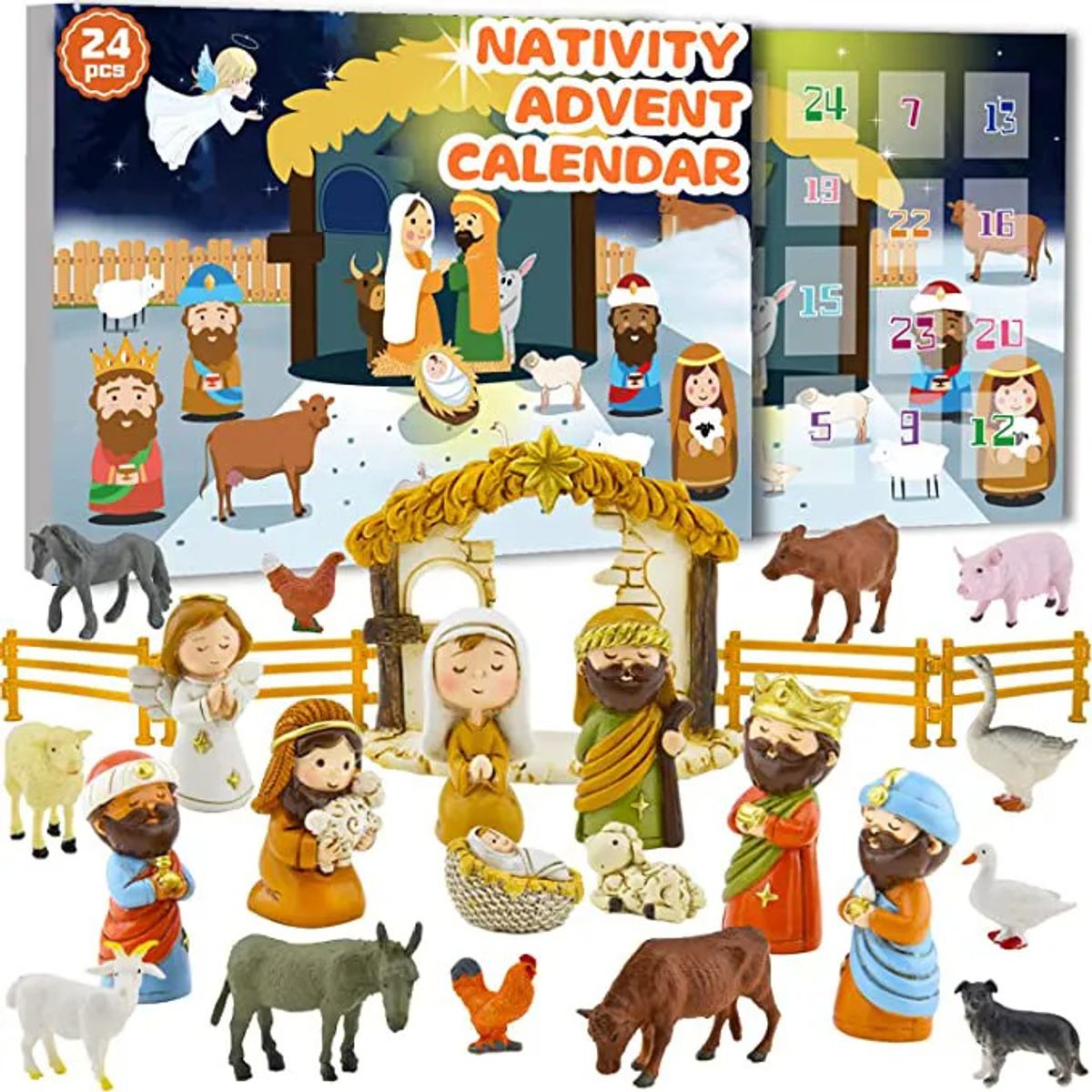 TIOZONEY - 24pcs Calendario de Adviento Modelos de personajes