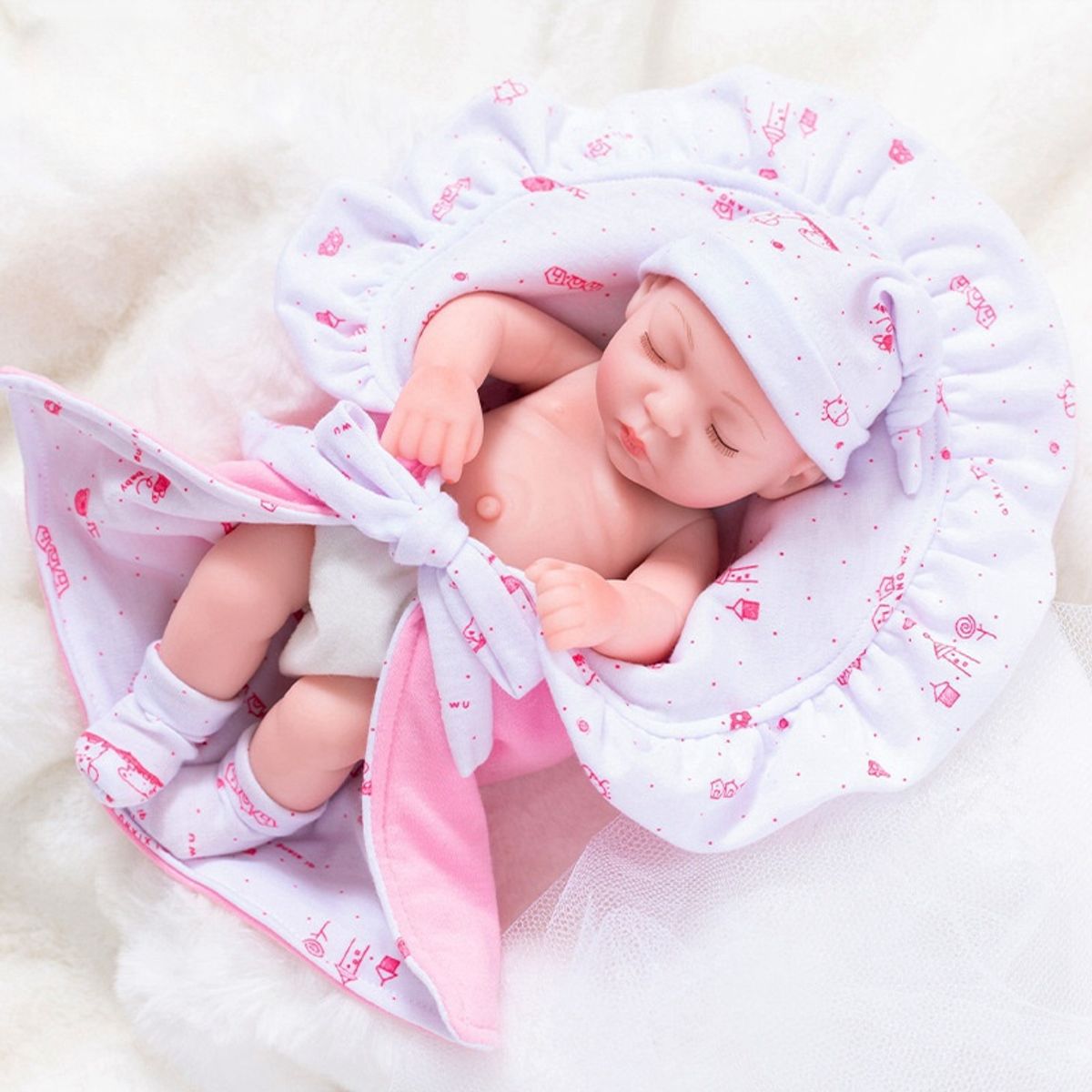 TIOZONEY - Muñeca bebe reborn vinilo de silicona juguetes para 30cm