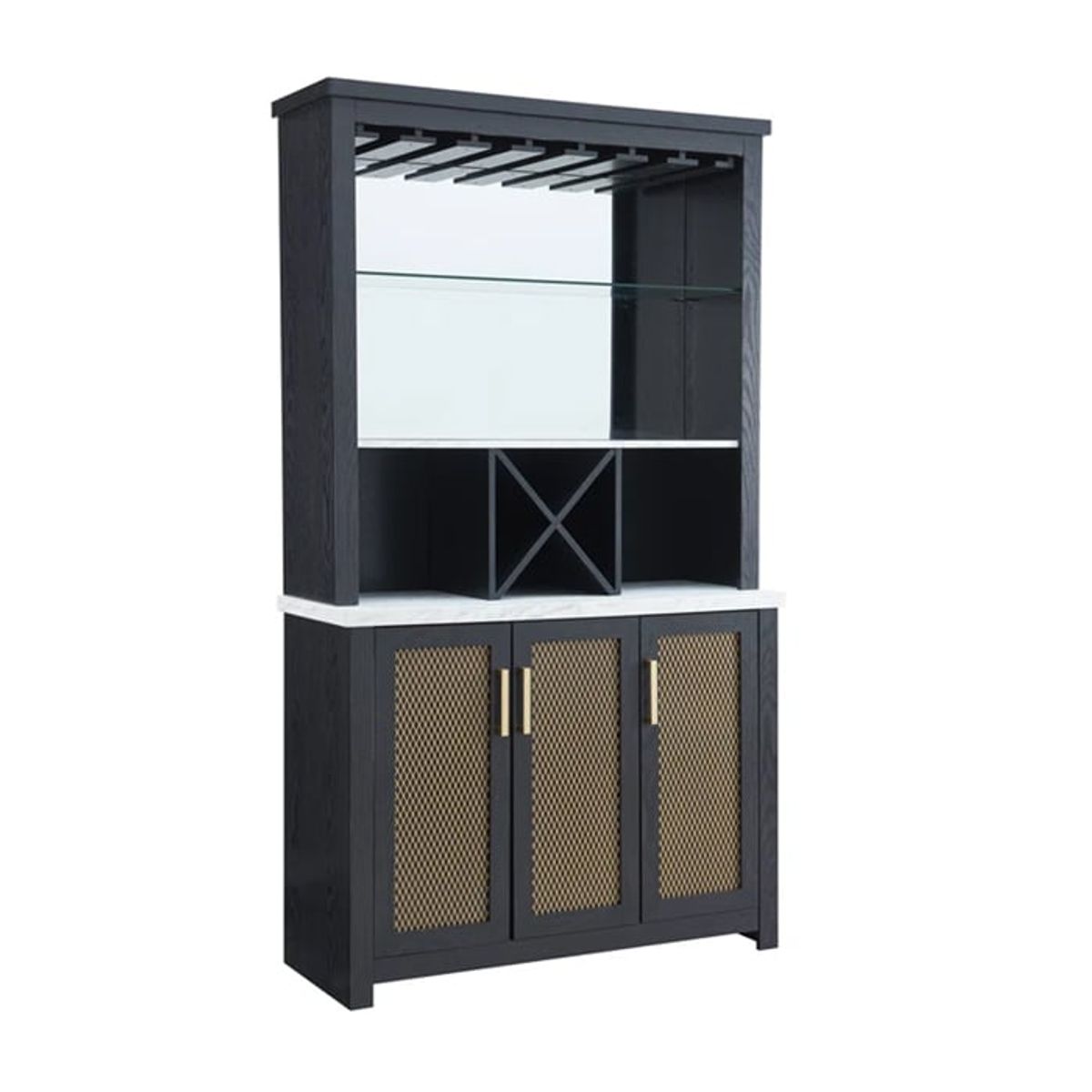 MSA MUEBLES SANTA ANA - Vitrina Cava Metal Black