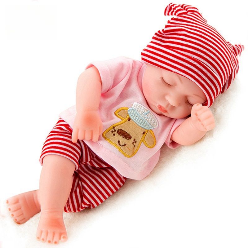 TIOZONEY - Muñeca bebe reborn vinilo de silicona juguetes para 30cm