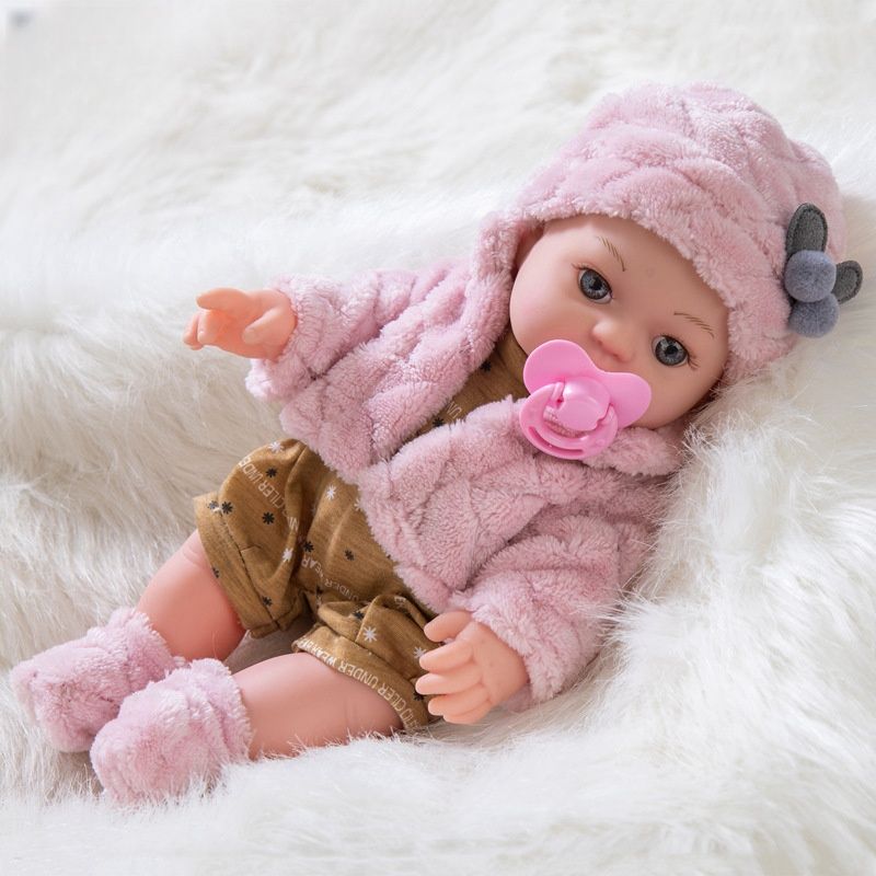 TIOZONEY - Muñeca bebe reborn vinilo de silicona juguetes para 30cm